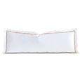 Linea Velvet Ribbon Grand Sham In White & Antique