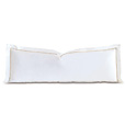 Linea Velvet Ribbon Grand Sham In White & Sable
