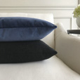 Plush Velvet Decorative Pillow In Denim