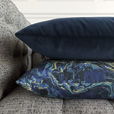 Plush Velvet Decorative Pillow In Navy