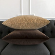 Uma Velvet Decorative Pillow In Brown