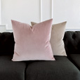 Uma Velvet Decorative Pillow In Pink
