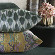 Salina Ikat Decorative Pillow In Green