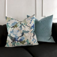 Capella Abstract Decorative Pillow In Teal