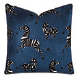 Tenenbaum Zebra Decorative Pillow in Pacific