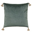Mint Punch Lasercut Accent Pillow In Dark Green