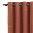 Chalet Check Curtain Panel in Autumn