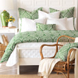 Adelle Percale Duvet Cover In Grass
