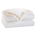 Juliet Lace Duvet Cover in White/Ivory