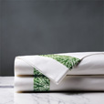 Adelle Percale Flat Sheet In Grass