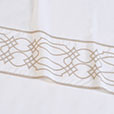 Nicola Embroidered Border Flat Sheet in Wheat