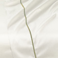 Linea Velvet Ribbon Flat Sheet In Ivory & Aloe