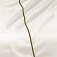 Linea Velvet Ribbon Flat Sheet In Ivory & Oliva