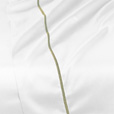 Linea Velvet Ribbon Flat Sheet In White & Aloe