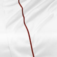 Linea Velvet Ribbon Flat Sheet In White & Shiraz