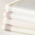 Juliet Lace Flat Sheet in Ivory/Fawn