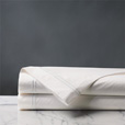 Enzo Ivory/White Flat Sheet