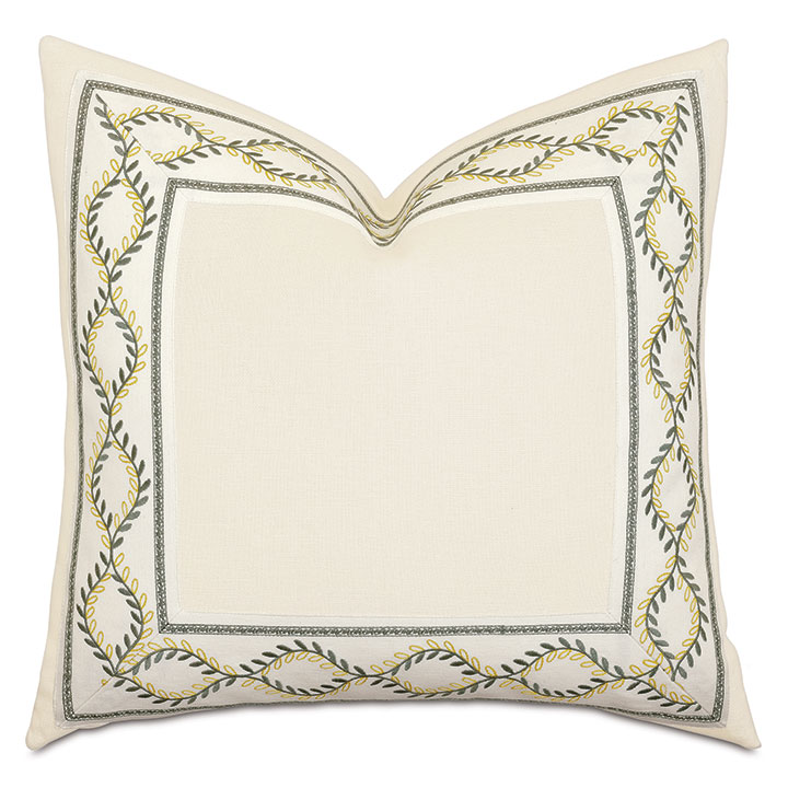 Marguerite Mitered Border Decorative Pillow