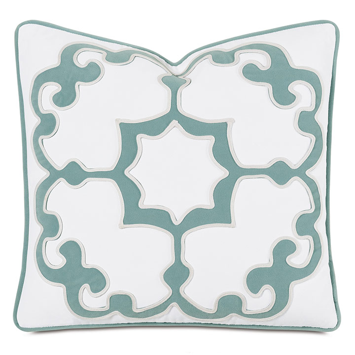 Amu Lasercut Decorative Pillow in Snow