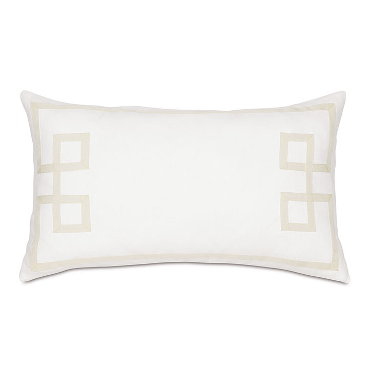 Resort Shell Fret Accent Pillow