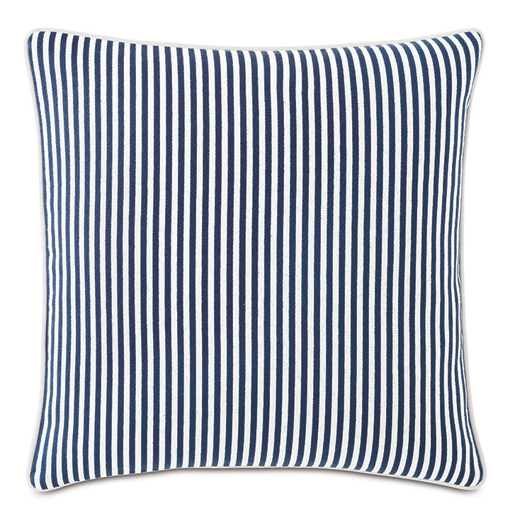 Villa Reversible Decorative Pillow in Navy