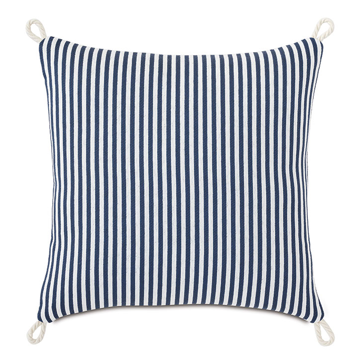 Villa Cord Knot Decorative Pillow in Navy