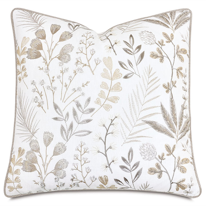 SUSSEX EMBROIDERED DECORATIVE PILLOW