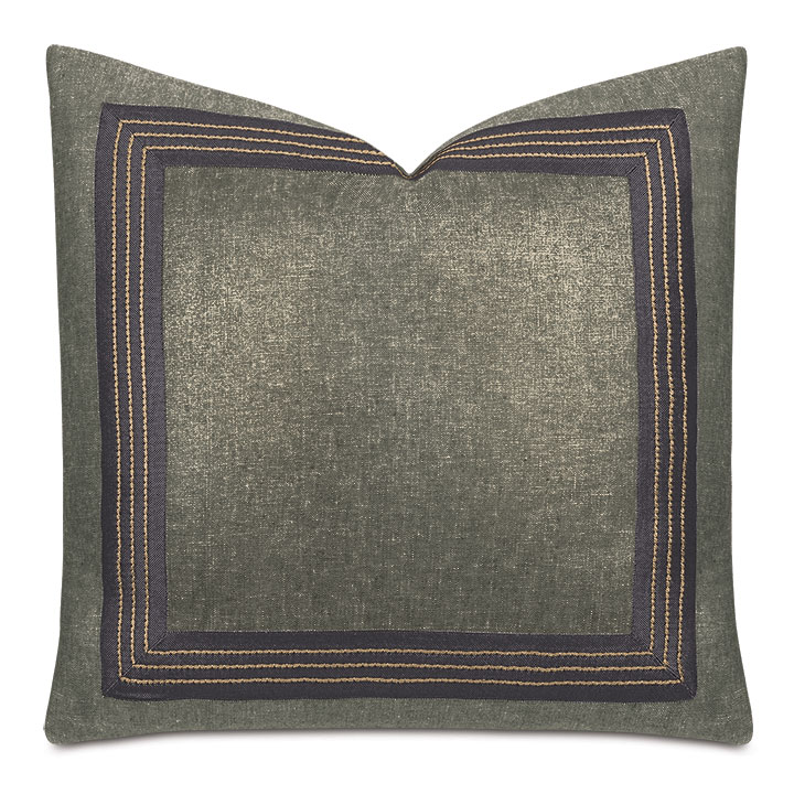 Leonis Stitch Border Decorative Pillow
