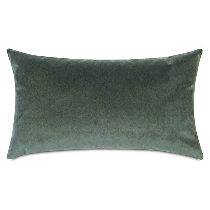 Uma Velvet Decorative Pillow In Olive - Eastern Accents