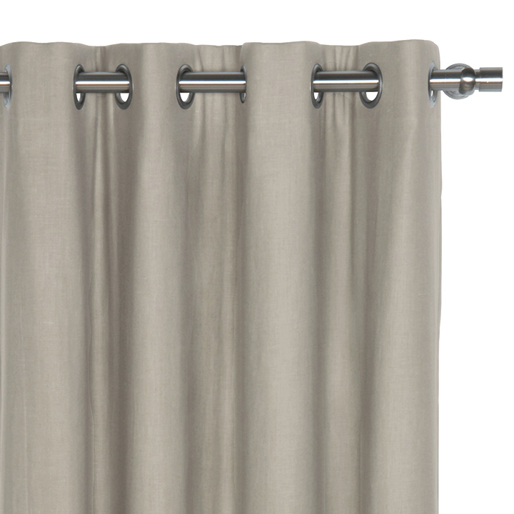 Breeze Linen Curtain Panel in Stone