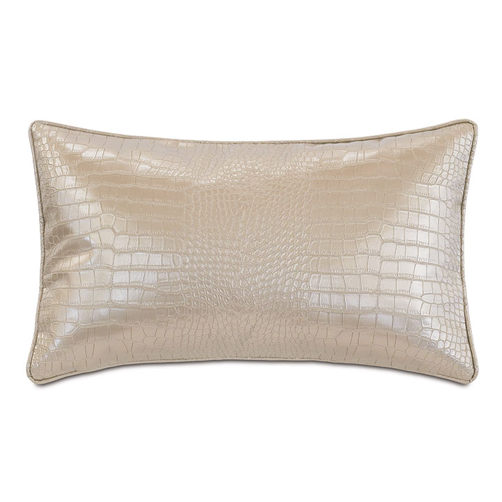 Valentina Faux Snakeskin Decorative Pillow