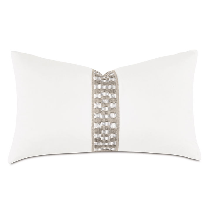 Junonia Embroidered Oblong Decorative Pillow