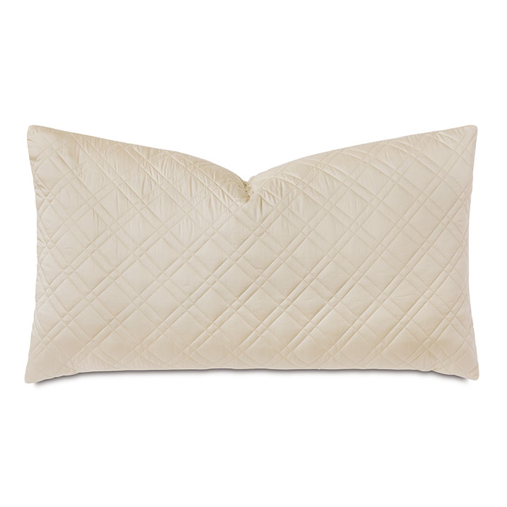Coperta Diamond Quilted King Sham in Almond
