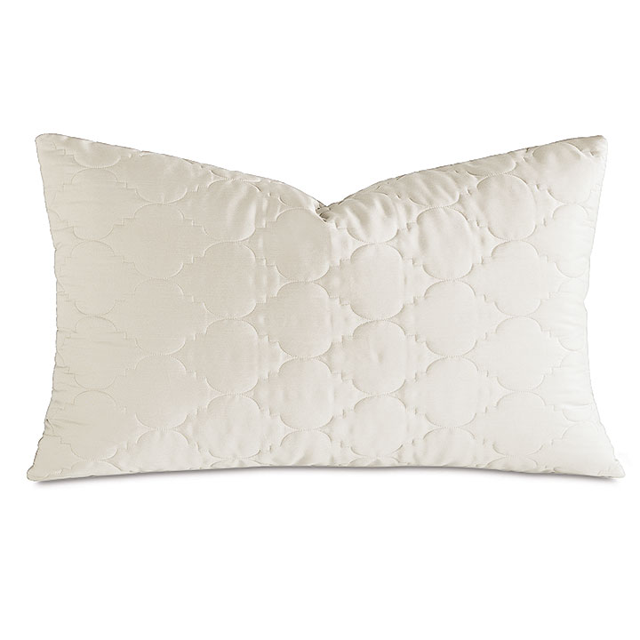 Viola Quilted King Sham in Ivory