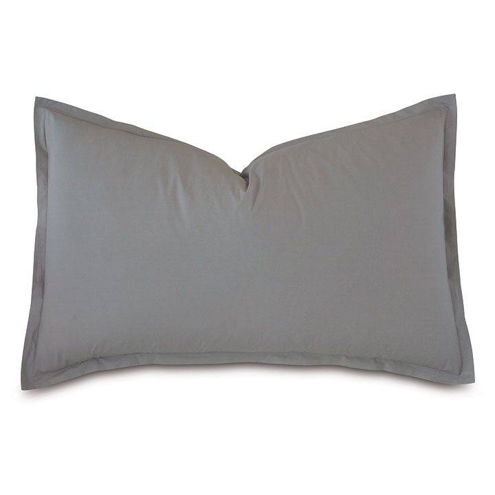 Vail Percale Queen Sham In Heather