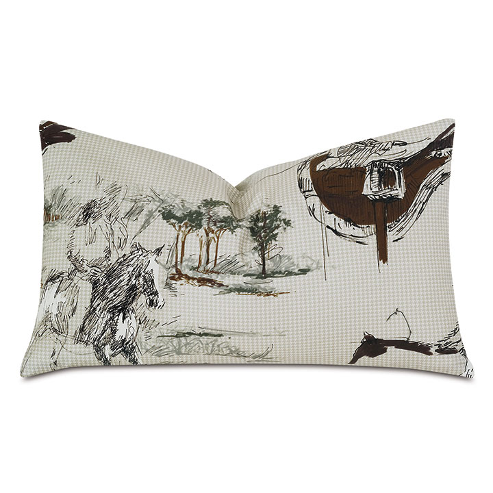 Steeplechaser Equestrian Decorative Pillow