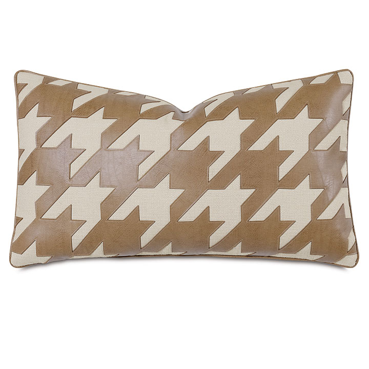 Lodge Houndstooth Decorative Pillow In Vivo Bisque