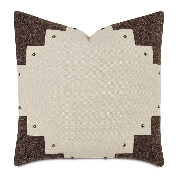 Lodge Nailheads Decorative Pillow