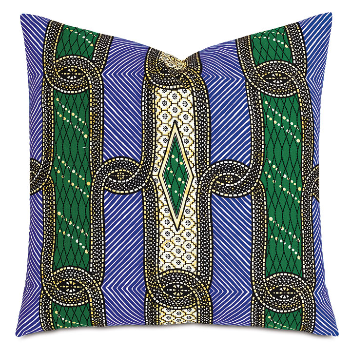 Messiah Faux Ankara Decorative Pillow