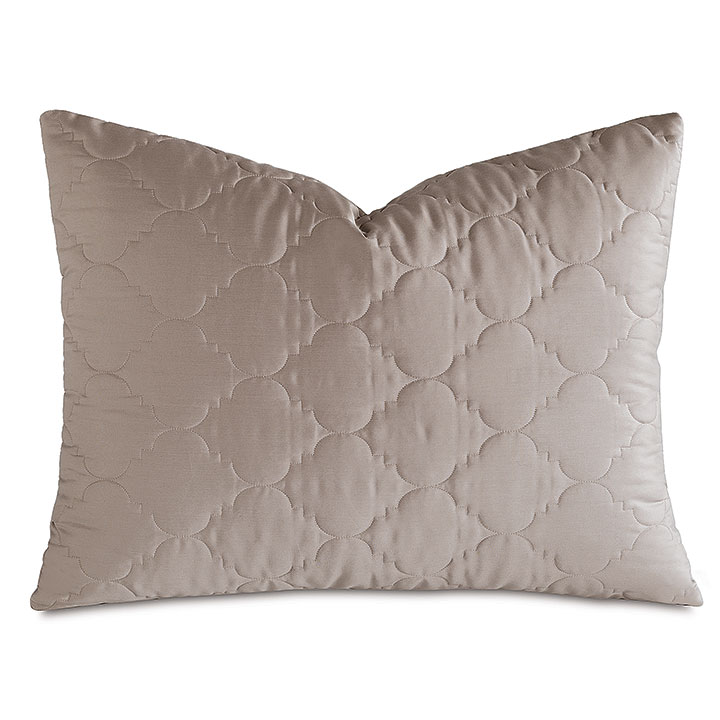 Viola Quilted Standard Sham in Fawn