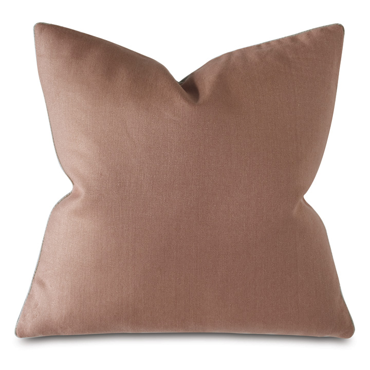 Castle Linen Decorative Pillow In Rose