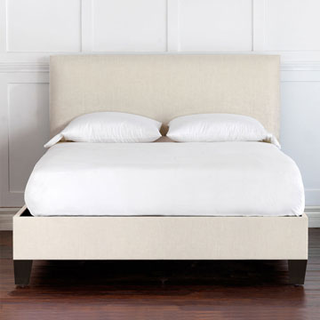 Malleo Upholstered Bed in Filly White luxury bedding collection