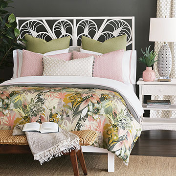 Felicity - ,tropical bedding,floral bedding,boho bedding,boho duvet,blush bedding,citron bedding,designer bedding,boho bedroom,floral duvet,boho curtains,