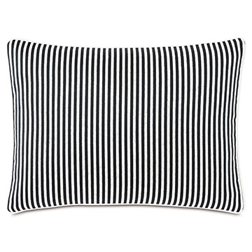Villa Reversible Decorative Pillow in Black