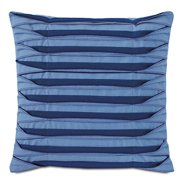 Plisse Pleated Decorative PIllow in Blue