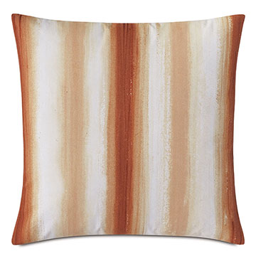Talbot Handpainted Decorative Pillow in Orange