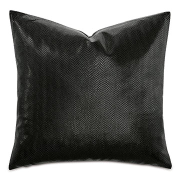 Janus Reptilian Decorative Pillow in Onyx