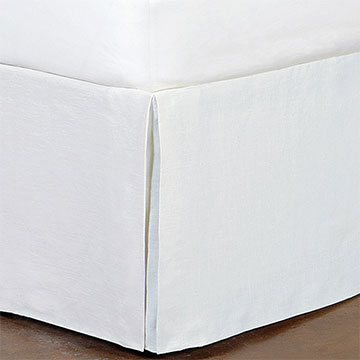 Breeze Pleated Bed Skirt in White