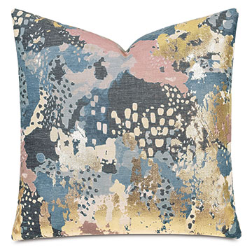 Chalamet Metallic Decorative Pillow in Dusk