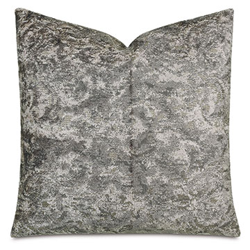 Byzantine Velvet Decorative Pillow In Slate